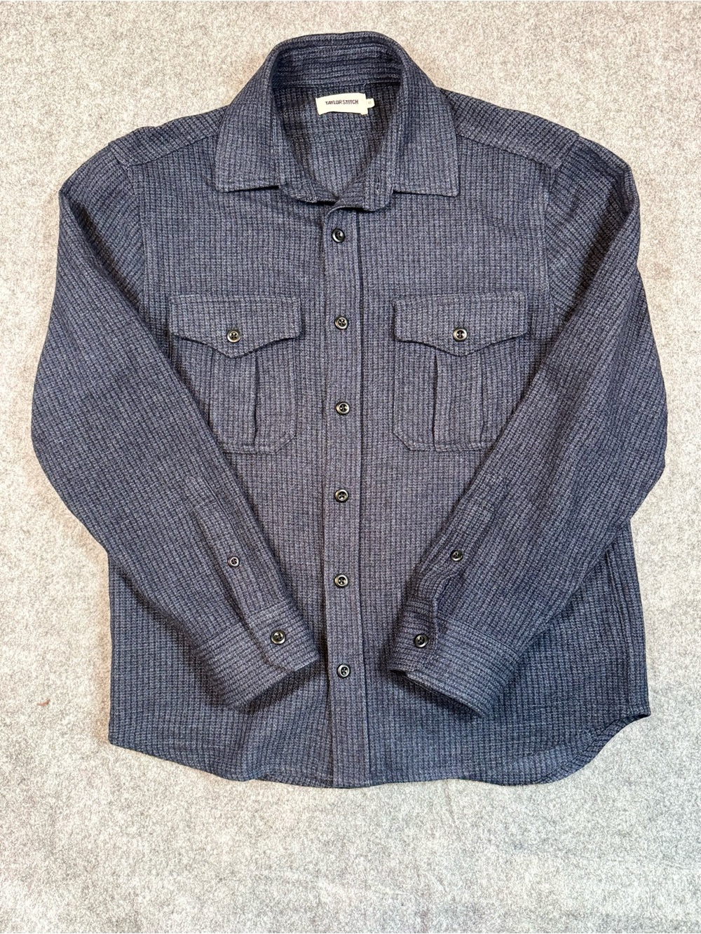 Taylor Stitch The CPO Overshirt - Men’s Size 40 (Indigo Wool Herringbone)